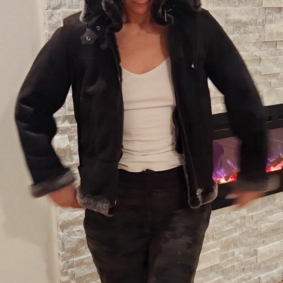 Shearling Bomber Jacket - Picture 4 of 12